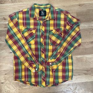 Men’s LRG woven button up shirt